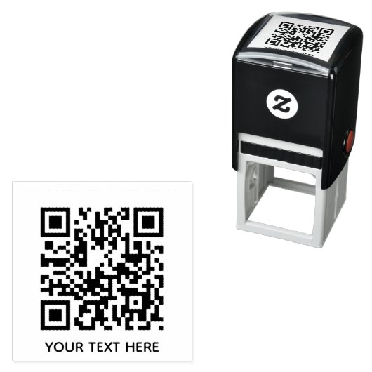 Fügen Sie Ihren eigenen QR Code Text Scan Minimal  Permastempel (Beispiel)