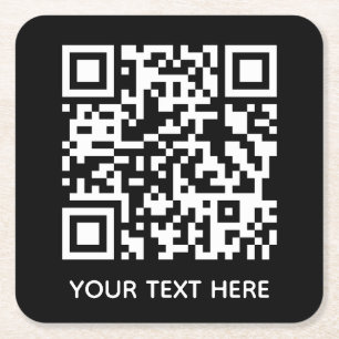 Fügen Sie Ihren eigenen QR Code Text Scan Minimal Rechteckiger Pappuntersetzer