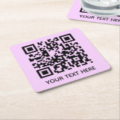 Fügen Sie Ihren eigenen QR Code Text Scan Minimal Rechteckiger Pappuntersetzer (angewinkelt)
