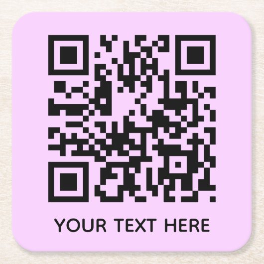 Fügen Sie Ihren eigenen QR Code Text Scan Minimal Rechteckiger Pappuntersetzer (Vorderseite)