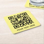 Fügen Sie Ihren eigenen QR Code Text Scan Minimal Rechteckiger Pappuntersetzer (angewinkelt)