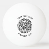 Fügen Sie Ihren eigenen QR Code Text Scan Minimal  Tischtennisball (Vorderseite)