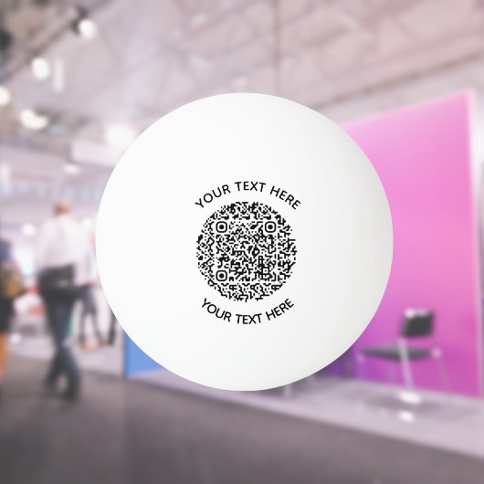 Fügen Sie Ihren eigenen QR Code Text Scan Minimal  Tischtennisball