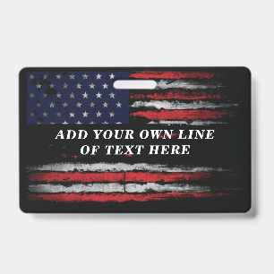 Fügen Sie Ihren eigenen Text auf grunge-amerikanis Ausweis