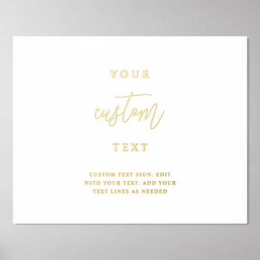 Fügen Sie Ihren eigenen Text, elegantes, benutzerd Foliendrucke (Vorderseite)