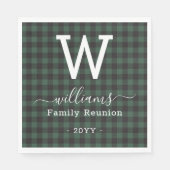 Fügen Sie Ihren eigenen Text Green Buffalo Kariert Serviette (Vorderseite)