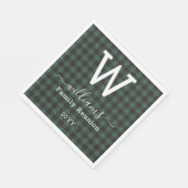 Fügen Sie Ihren eigenen Text Green Buffalo Kariert Serviette (Ecke)