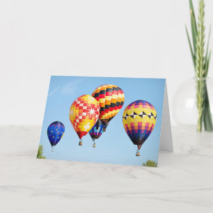 FÜGEN SIE IHREN EIGENEN TEXT Heißluftballon Karte