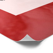 Fügen Sie Ihren eigenen Text hell rot Abstrakte Al Poster (Ecke)