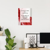 Fügen Sie Ihren eigenen Text hell rot Abstrakte Al Poster (Heimbüro)
