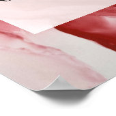 Fügen Sie Ihren eigenen Text hell rot Abstrakte Al Poster (Ecke)