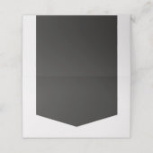 Fügen Sie Ihren eigenen Text hell und dunkelgrau h Platzkarte (Außenseite Aufgefaltet)