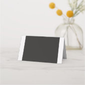 Fügen Sie Ihren eigenen Text hell und dunkelgrau h Platzkarte (Rückseite)