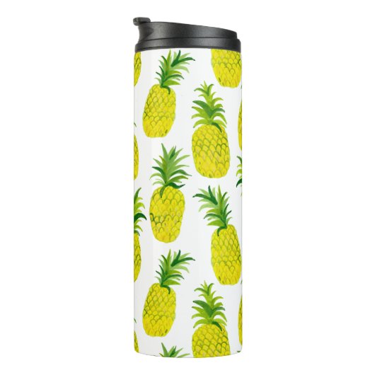 Fügen Sie Ihren eigenen Text hinzu! Ananas-Party W Thermosbecher (Nach rechts gedreht)
