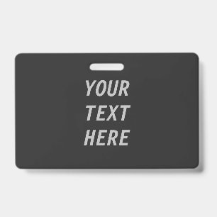 Fügen Sie Ihren eigenen Text hinzu Ausweis