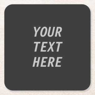 Fügen Sie Ihren eigenen Text hinzu Rechteckiger Pappuntersetzer