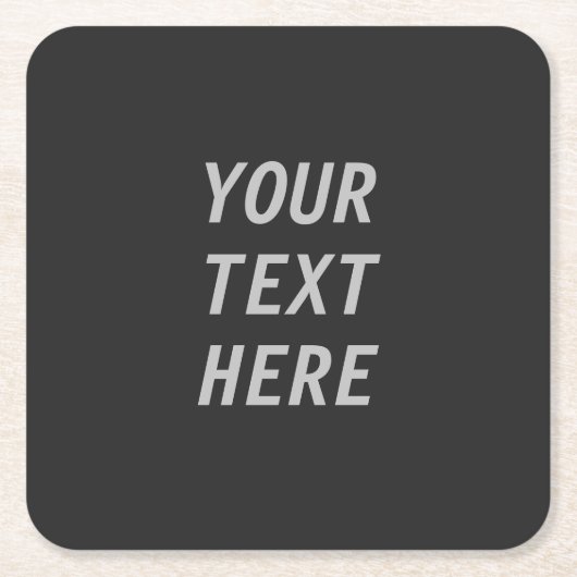 Fügen Sie Ihren eigenen Text hinzu  Rechteckiger Pappuntersetzer (Vorderseite)