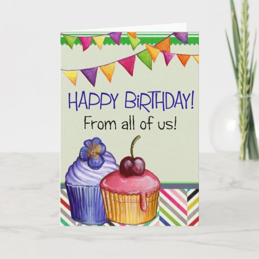 Fügen Sie Ihren eigenen Text hinzu: von uns allen Karte (Vorderseite)