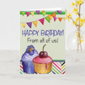 Fügen Sie Ihren eigenen Text hinzu: von uns allen Karte (Gelbe Blume)