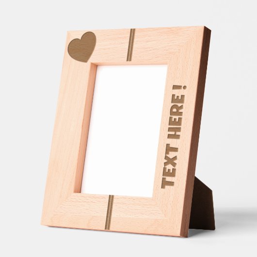 Fügen Sie Ihren eigenen TEXT Holz Geätzte Rahmen (Links)