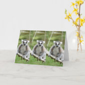 FÜGEN SIE IHREN EIGENEN TEXT Lemur HINZU Karte (Gelbe Blume)