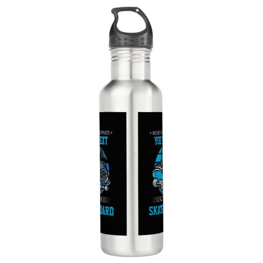 Fügen Sie Ihren eigenen Text nie zu unterschätzen  Edelstahlflasche (Rückseite)