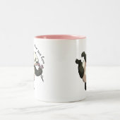 Fügen Sie Ihren eigenen Text Niedlich Panda Rieche Zweifarbige Tasse (Mittel)