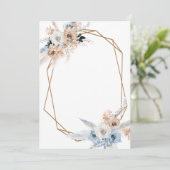 fügen Sie Ihren eigenen Text Pampass staubblau geo Einladung (Stehend Vorderseite)