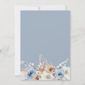 fügen Sie Ihren eigenen Text Pampass staubblau geo Einladung (Rückseite)