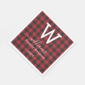 Fügen Sie Ihren eigenen Text Red Buffalo Kariert M Serviette (Ecke)