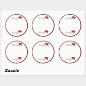 Fügen Sie Ihren eigenen Text-Rot-Abschluss-Aufkleb Runder Aufkleber (Blatt)