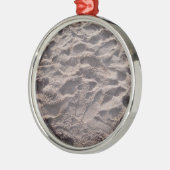 Fügen Sie Ihren eigenen Text, schreiben Sie Sand, Silbernes Ornament (Links)