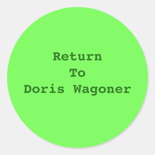 FÜGEN SIE IHREN EIGENEN TEXT-STICKER HINZU RUNDER AUFKLEBER (Vorderseite)