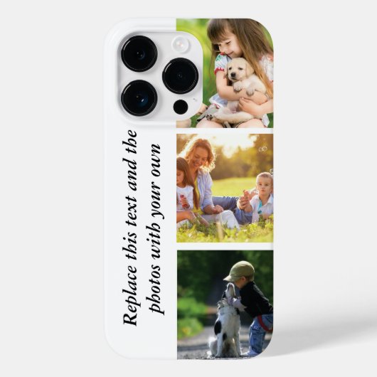 Fügen Sie Ihren eigenen Text und Bilder hinzu Case-Mate iPhone Hülle (Rückseite)