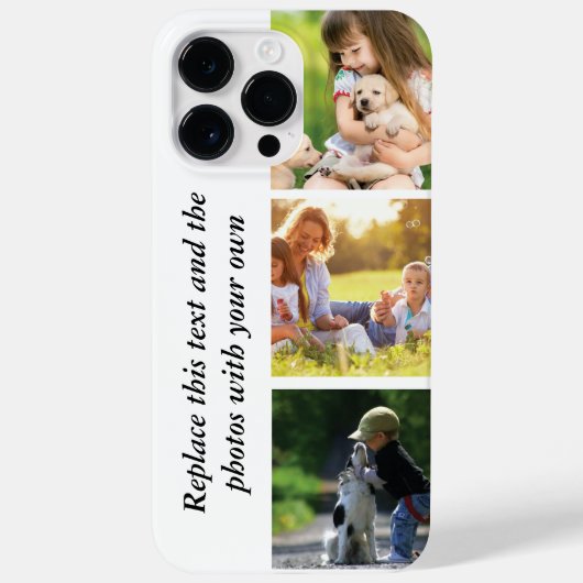 Fügen Sie Ihren eigenen Text und Bilder hinzu Case-Mate iPhone Hülle (Rückseite)