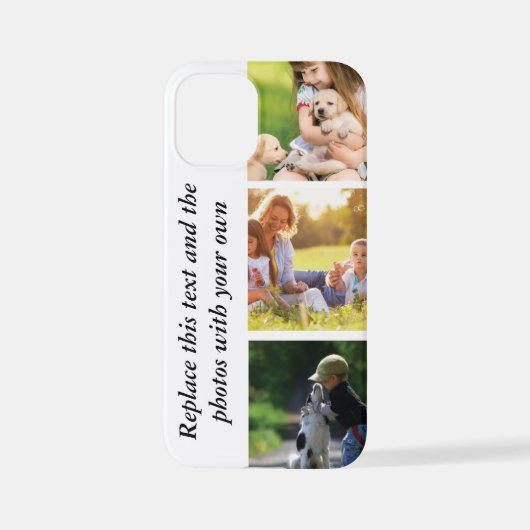 Fügen Sie Ihren eigenen Text und Bilder hinzu iPhone Hülle (Rückseite)