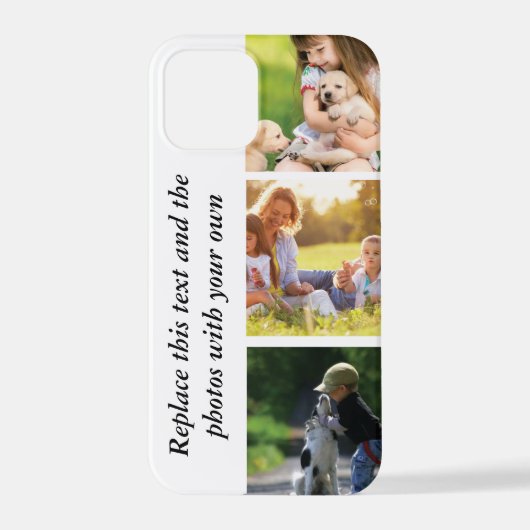 Fügen Sie Ihren eigenen Text und Bilder hinzu iPhone Hülle (Rückseite)