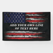 Fügen Sie Ihren eigenen Text unter der amerikanisc Banner (Horizontal)