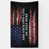 Fügen Sie Ihren eigenen Text unter der amerikanisc Banner (Vertikal)