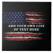 Fügen Sie Ihren eigenen Text unter der amerikanisc Fliese (Vorderseite)