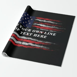 Fügen Sie Ihren eigenen Text unter der amerikanisc Geschenkpapier