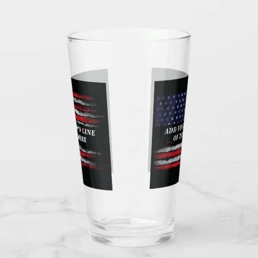 Fügen Sie Ihren eigenen Text unter der amerikanisc Glas (Rechts)