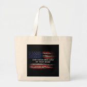 Fügen Sie Ihren eigenen Text unter der amerikanisc Jumbo Stoffbeutel (Vorne)