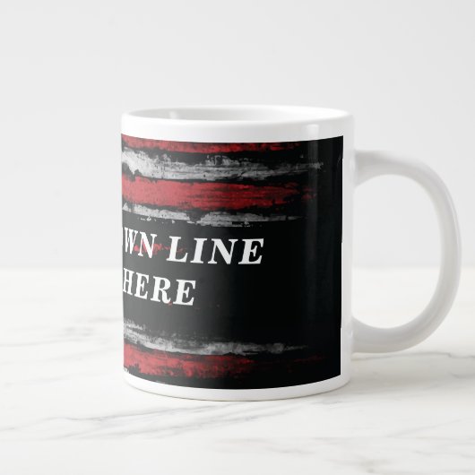 Fügen Sie Ihren eigenen Text unter der amerikanisc Jumbo-Tasse (Rechts)