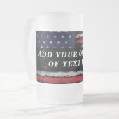 Fügen Sie Ihren eigenen Text unter der amerikanisc Mattglas Bierglas (Vorderseite Links)