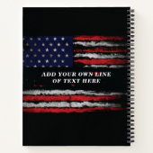 Fügen Sie Ihren eigenen Text unter der amerikanisc Notizblock (Rückseite)