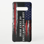 Fügen Sie Ihren eigenen Text unter der amerikanisc Samsung Galaxy S10  Hülle<br><div class="desc">Fügen Sie Ihren eigenen Text unter der amerikanischen Flagge der Grunge hinzu</div>