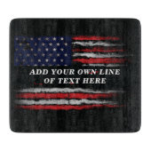 Fügen Sie Ihren eigenen Text unter der amerikanisc Schneidebrett (Vorderseite)