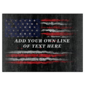 Fügen Sie Ihren eigenen Text unter der amerikanisc Schneidebrett (Vorderseite)