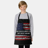 Fügen Sie Ihren eigenen Text unter der amerikanisc Schürze (Getragen)